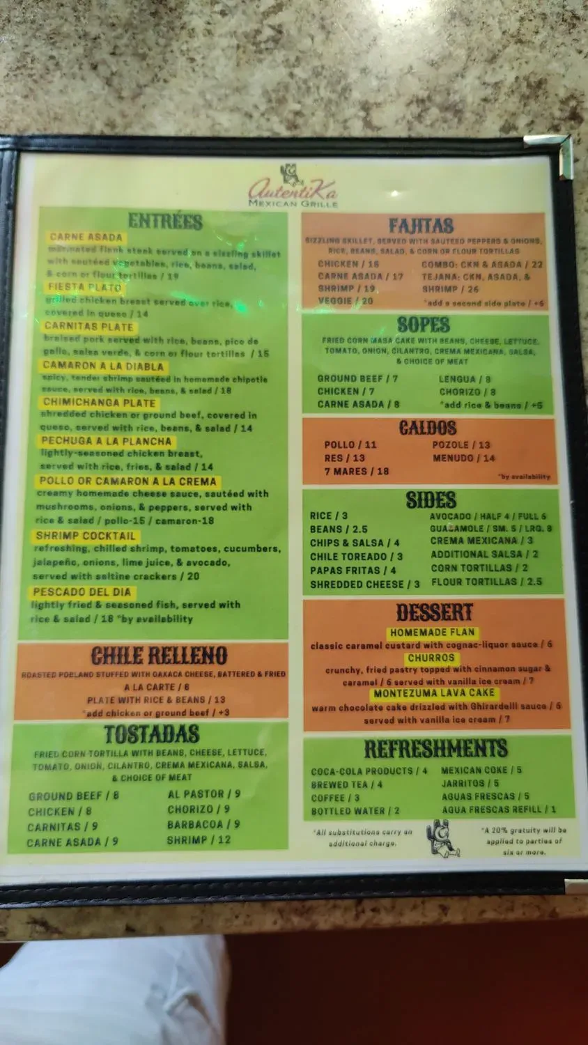 Menu 5