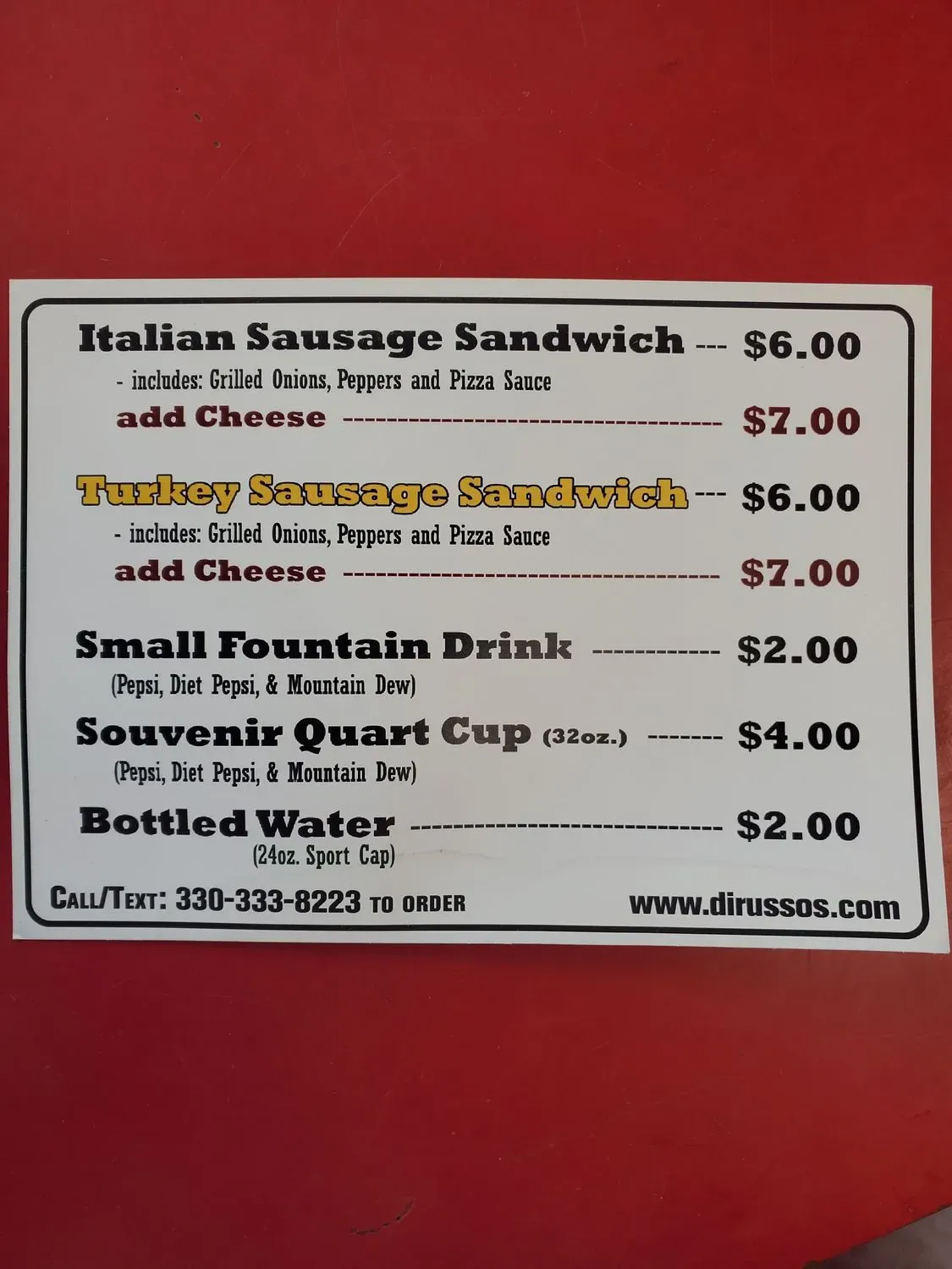 Menu 1