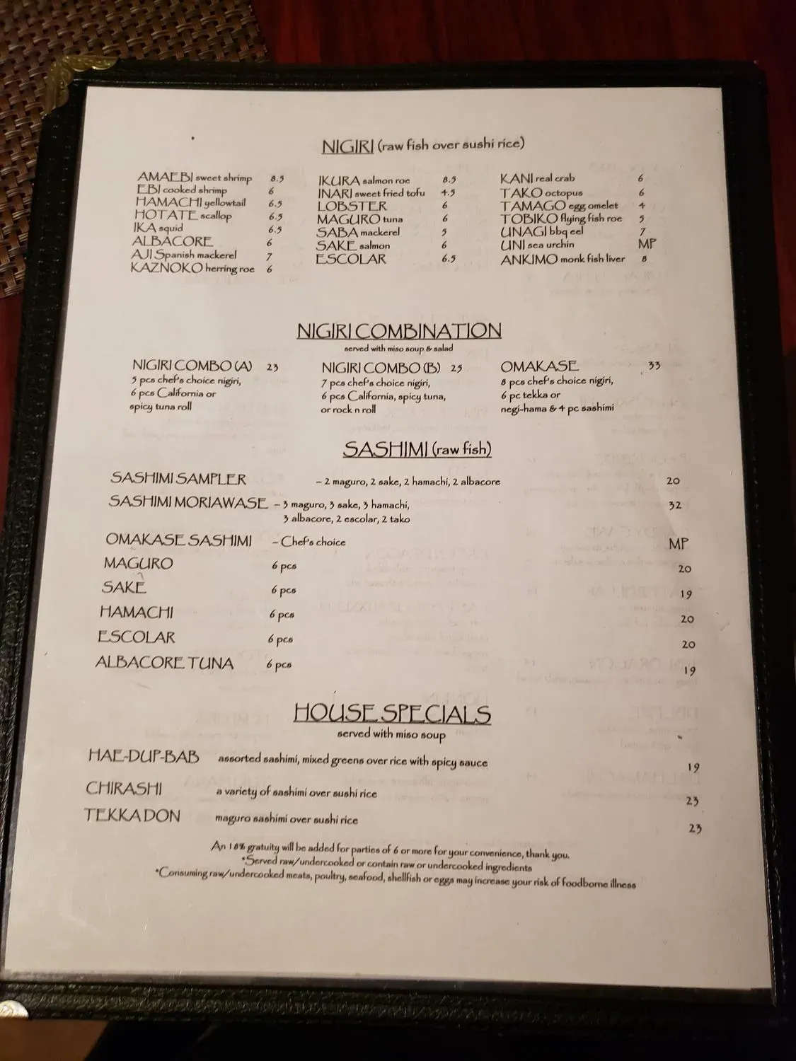 Menu 4