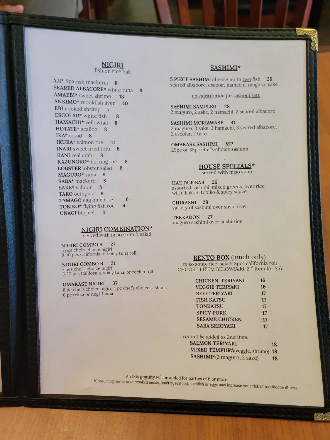 Menu 6