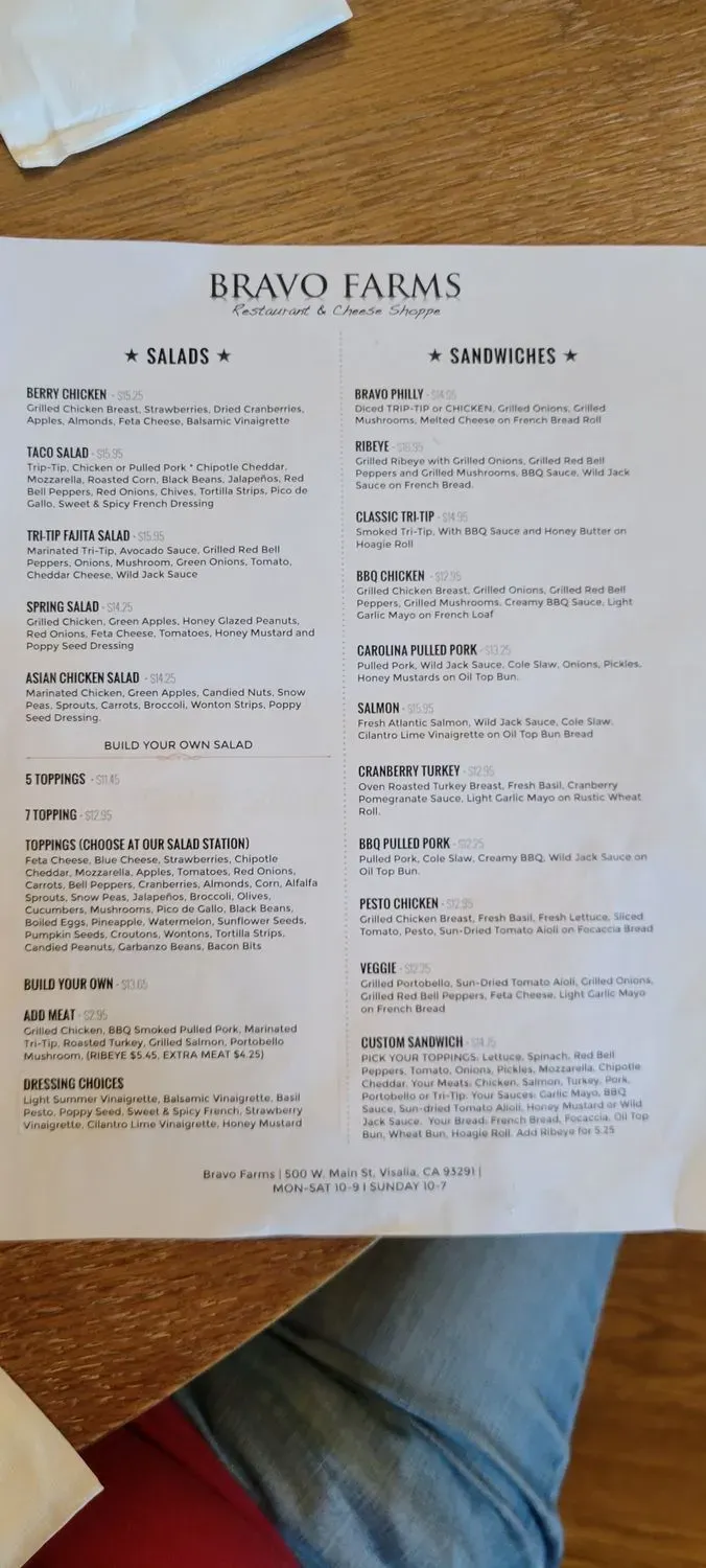 Bravo Farms Restaurant Visalia Menu | Visalia, CA | Checkle