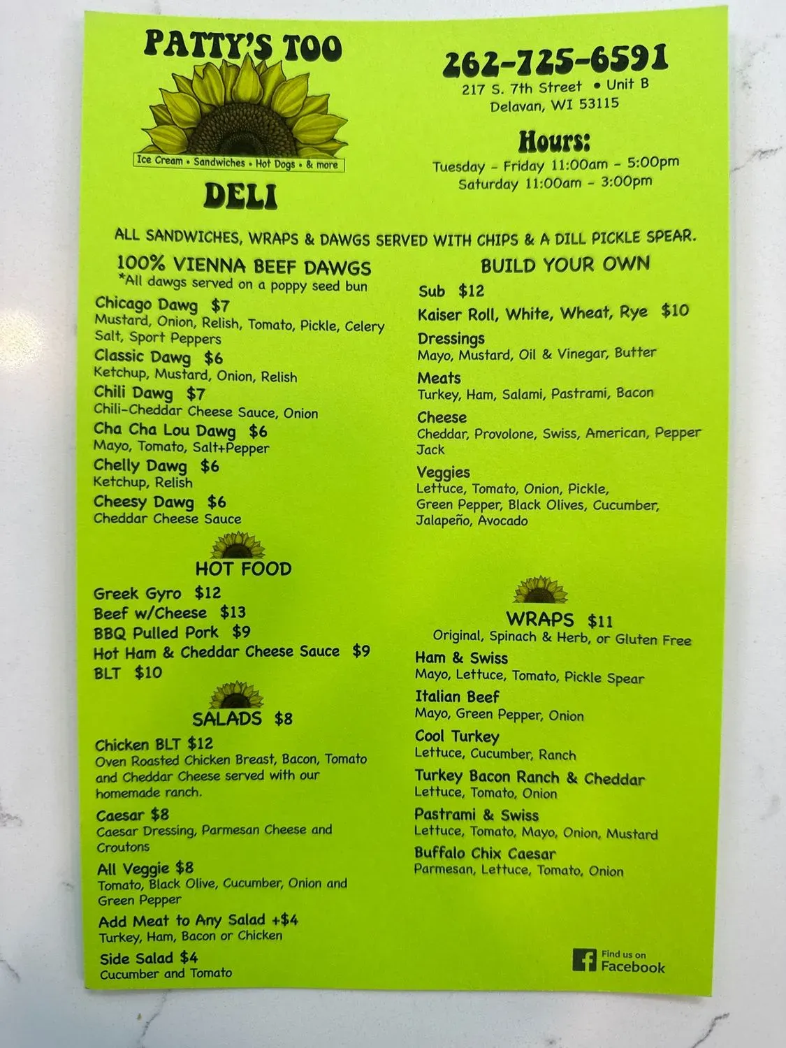 Menu 1