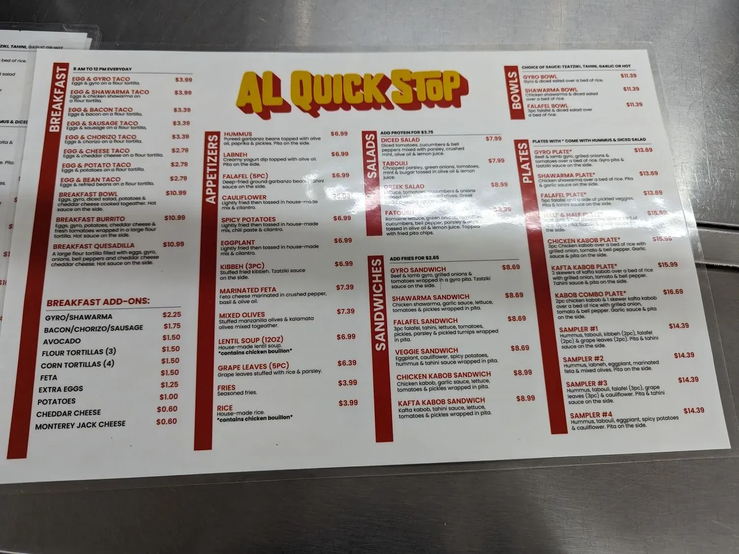 Menu 6