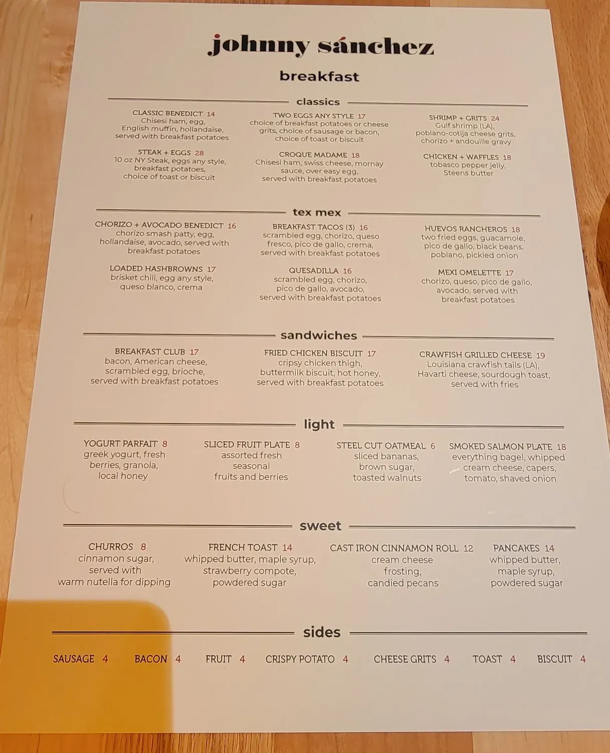 Menu 1