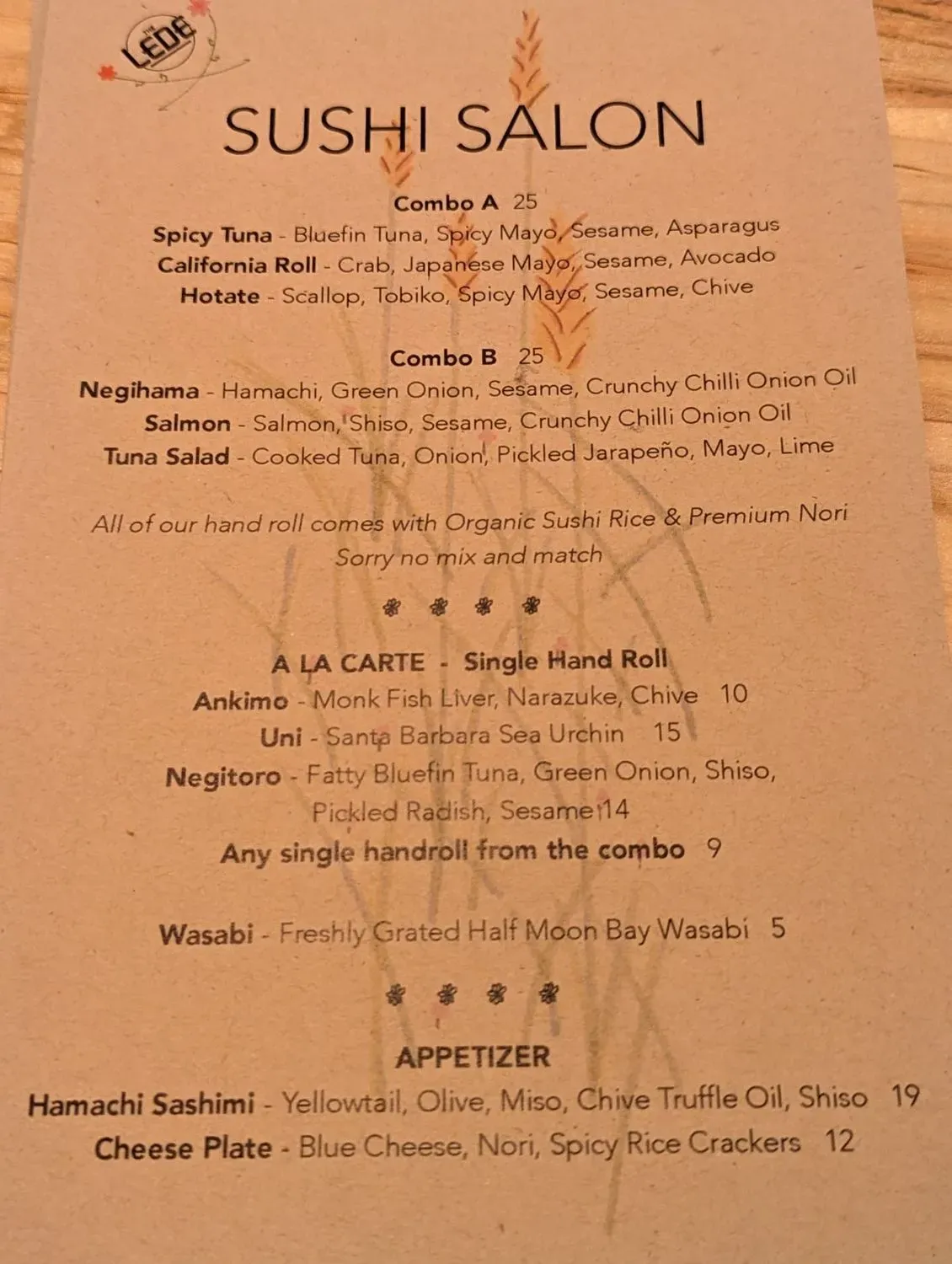 Menu 1