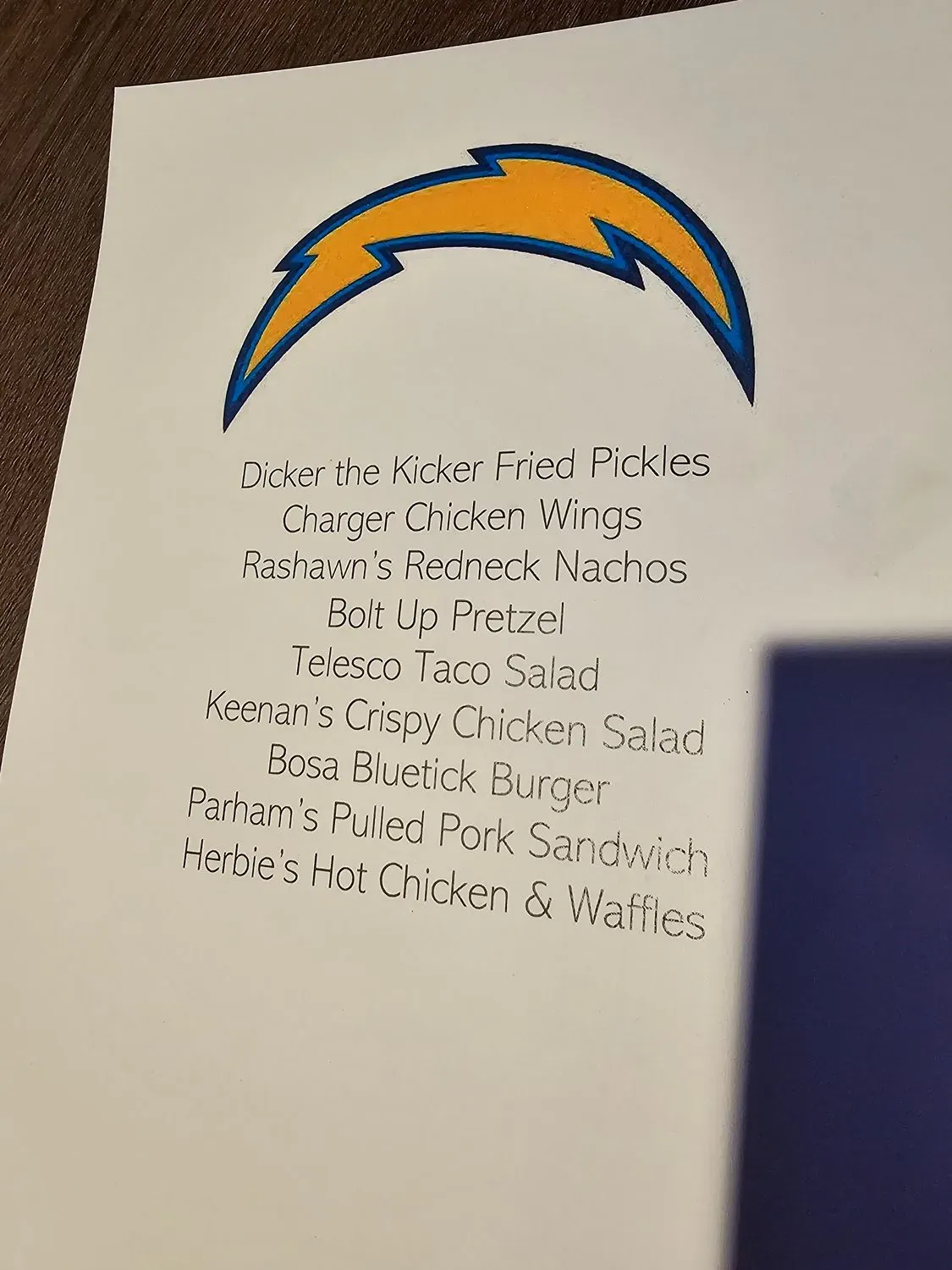 Menu 5