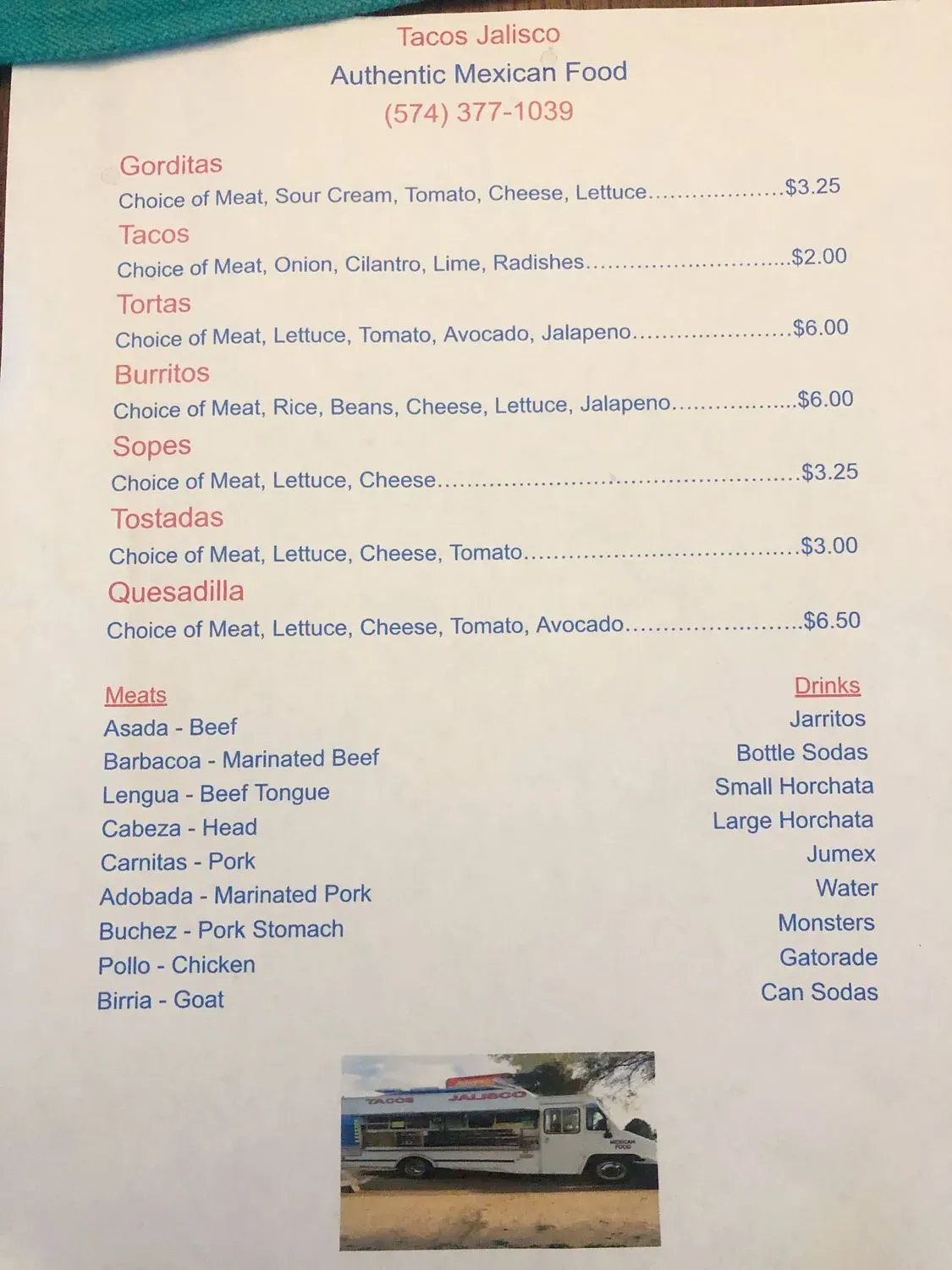 Menu 1