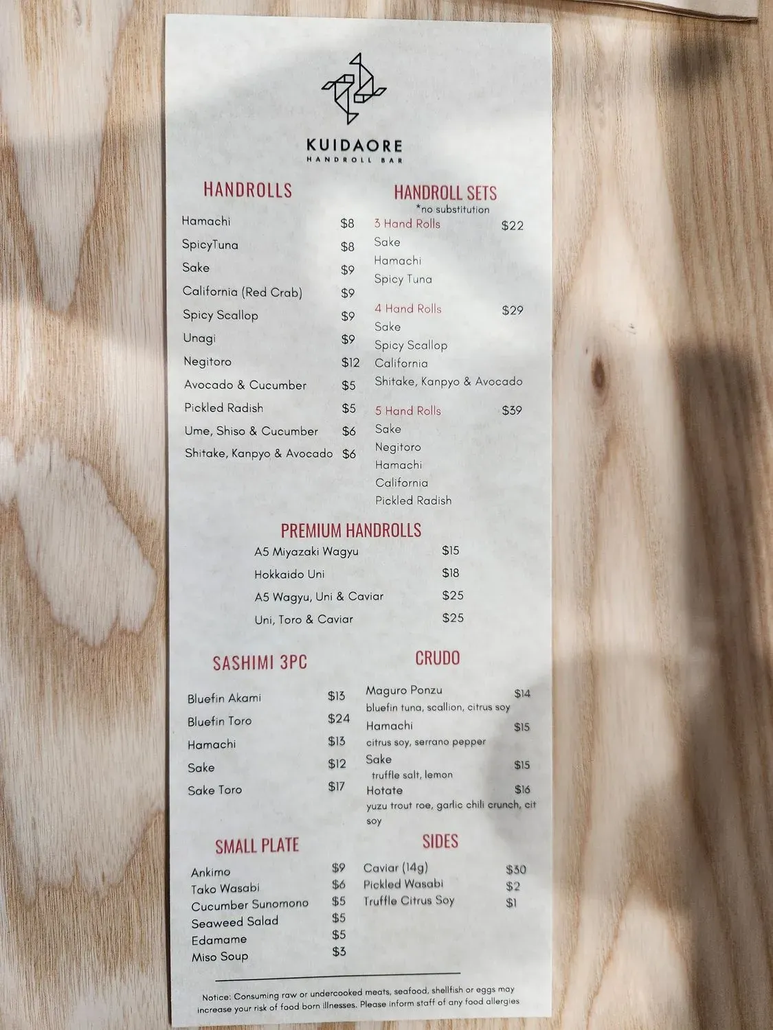 Menu 1