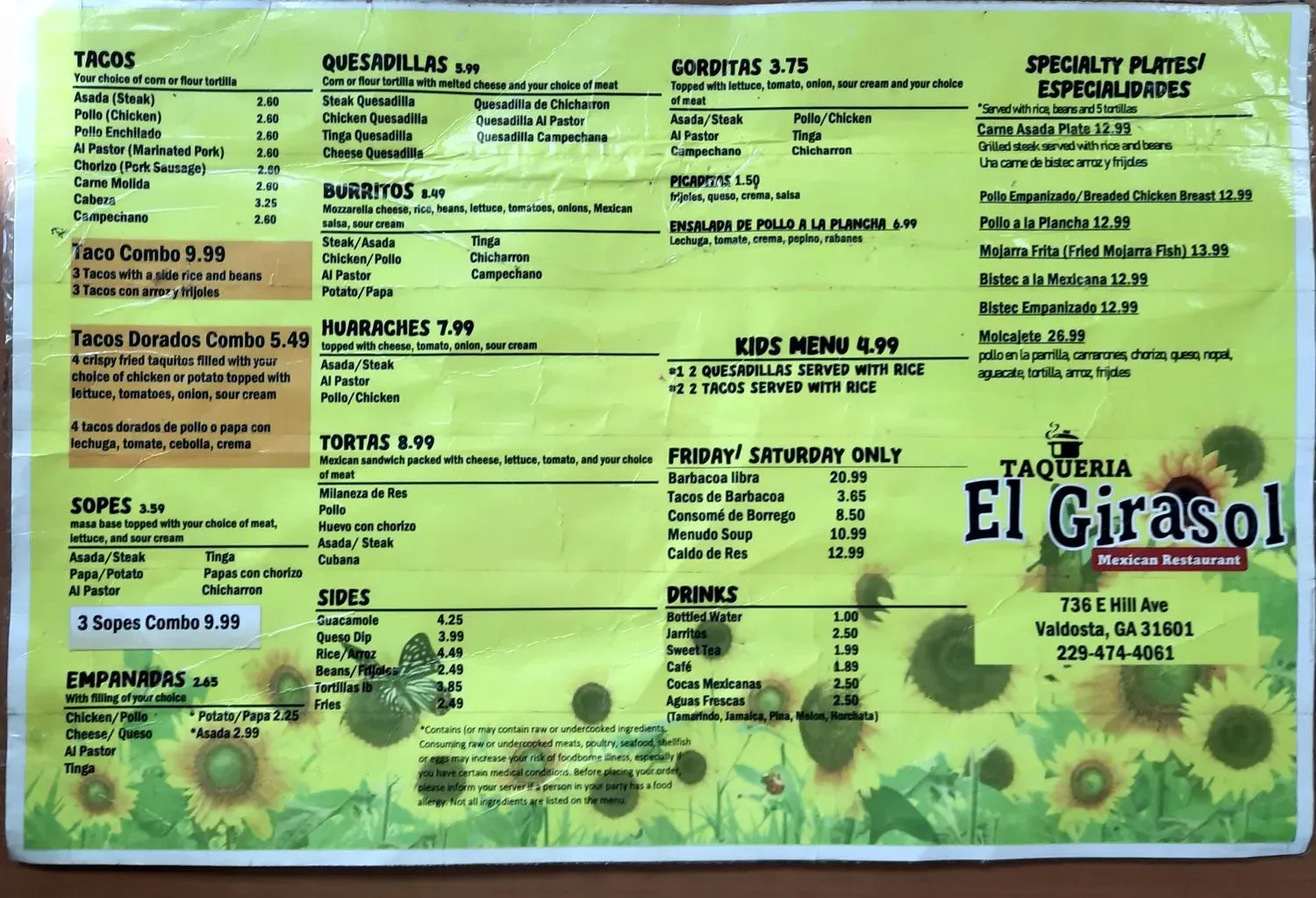 Menu 2