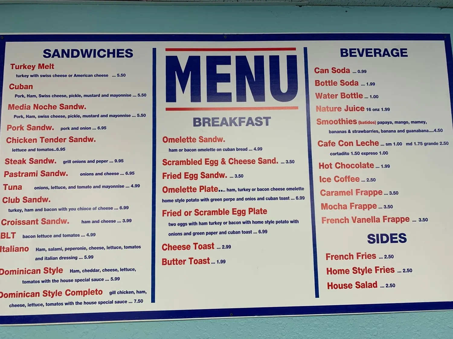 Menu 1