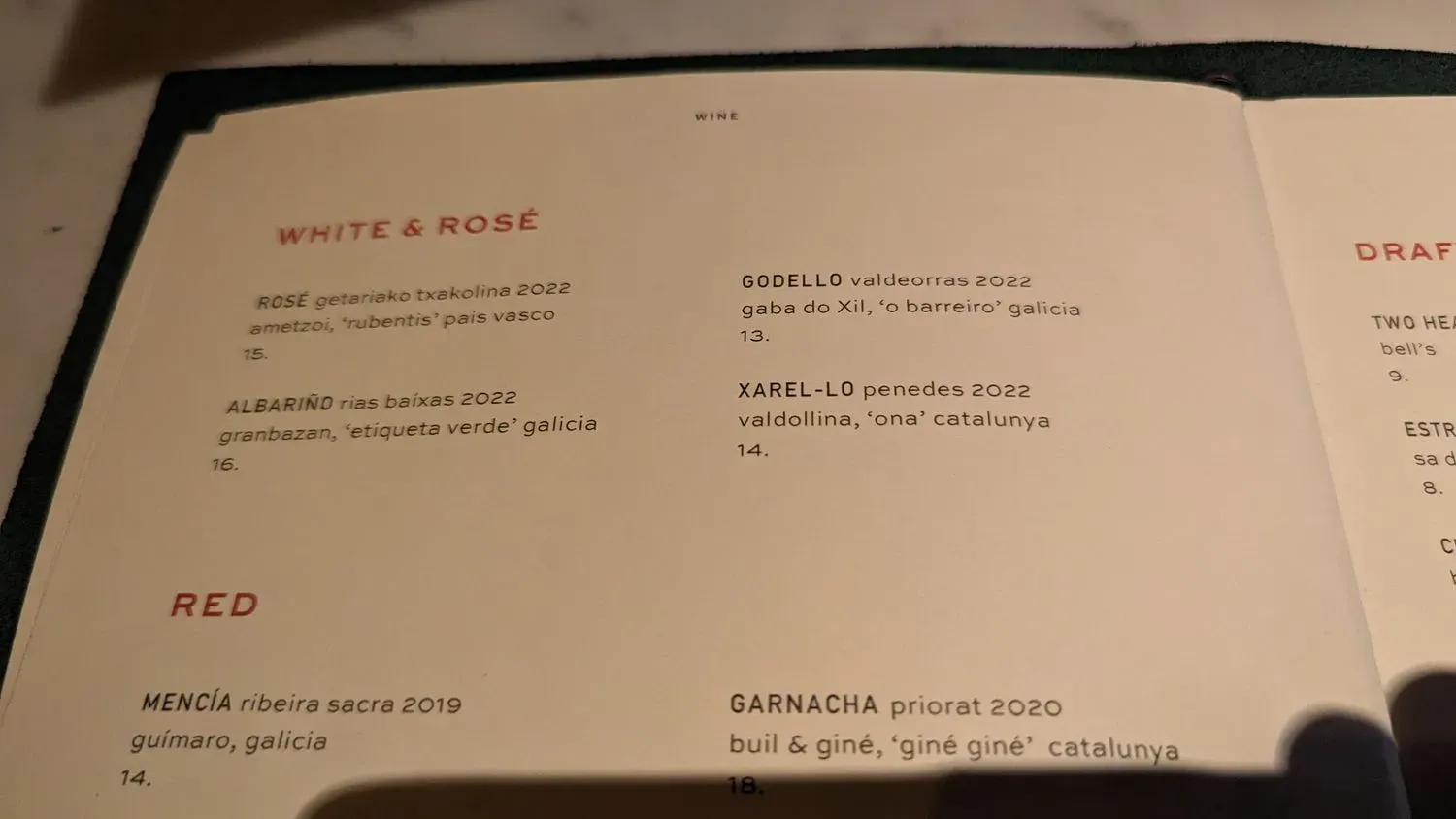 Menu 1