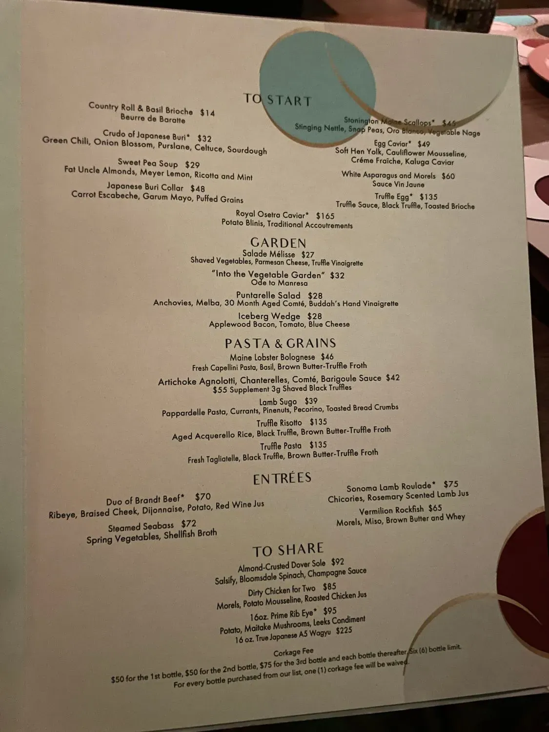 Menu 1