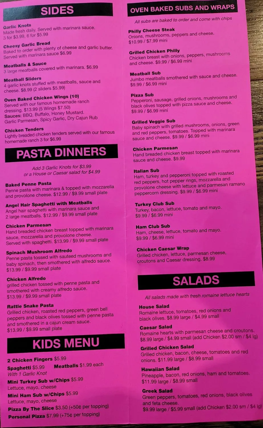 Menu 1