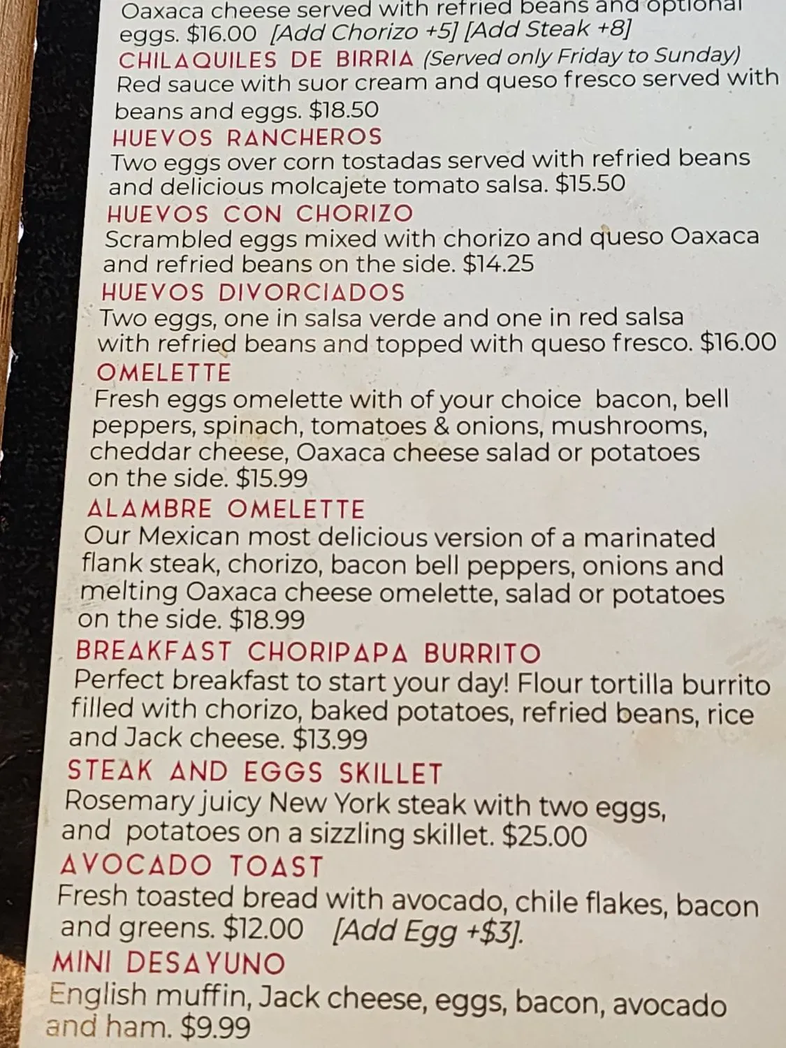 Menu 1