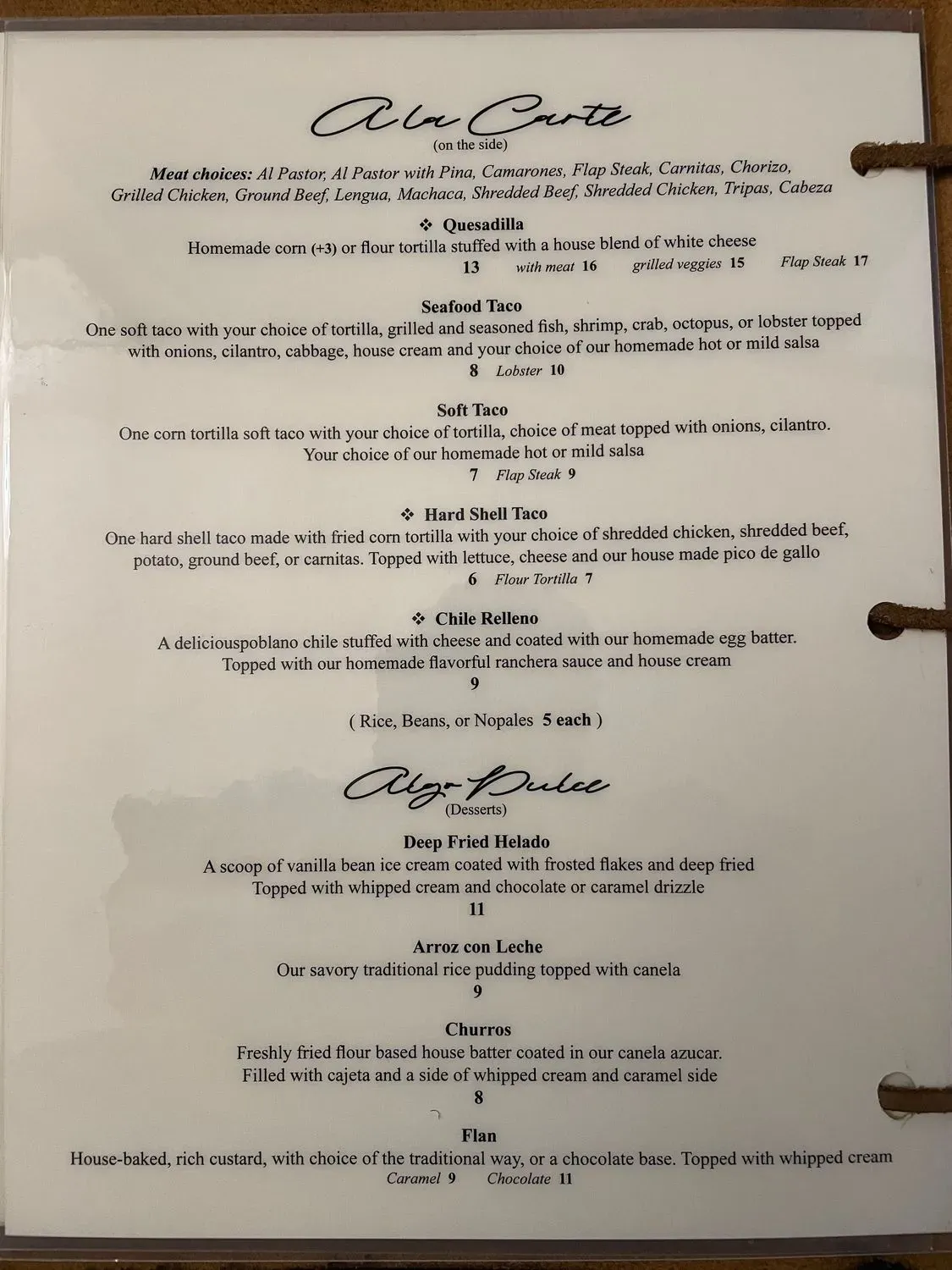 Menu 5