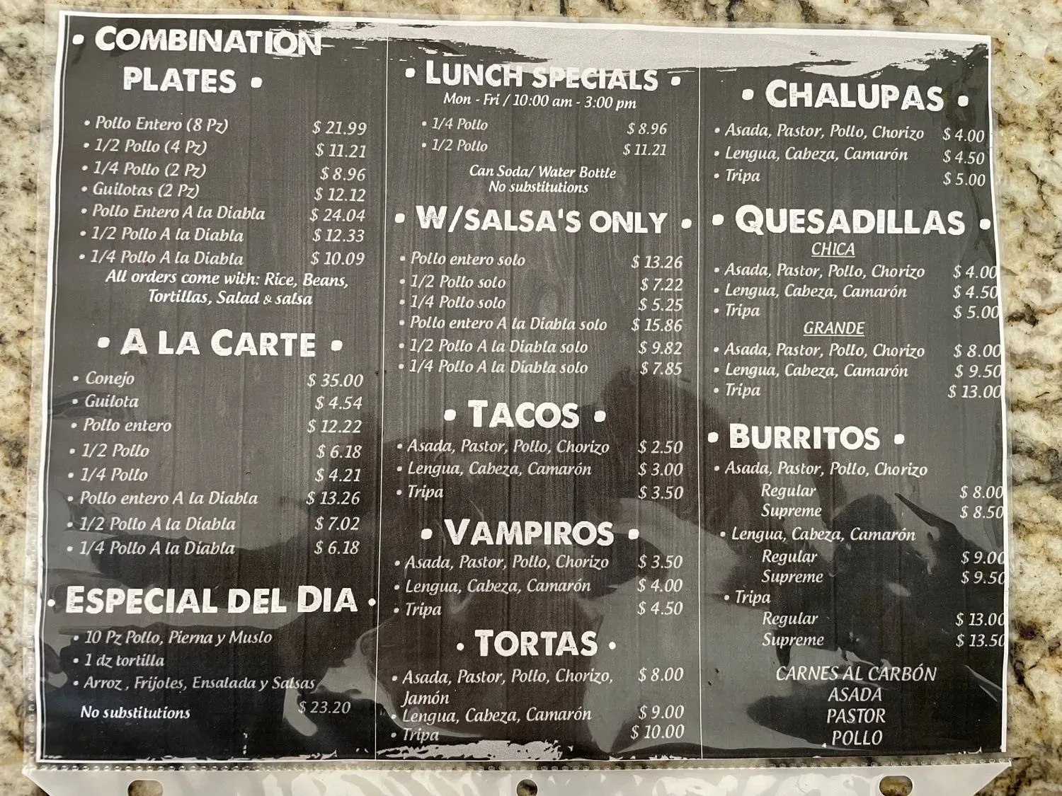 Menu 1