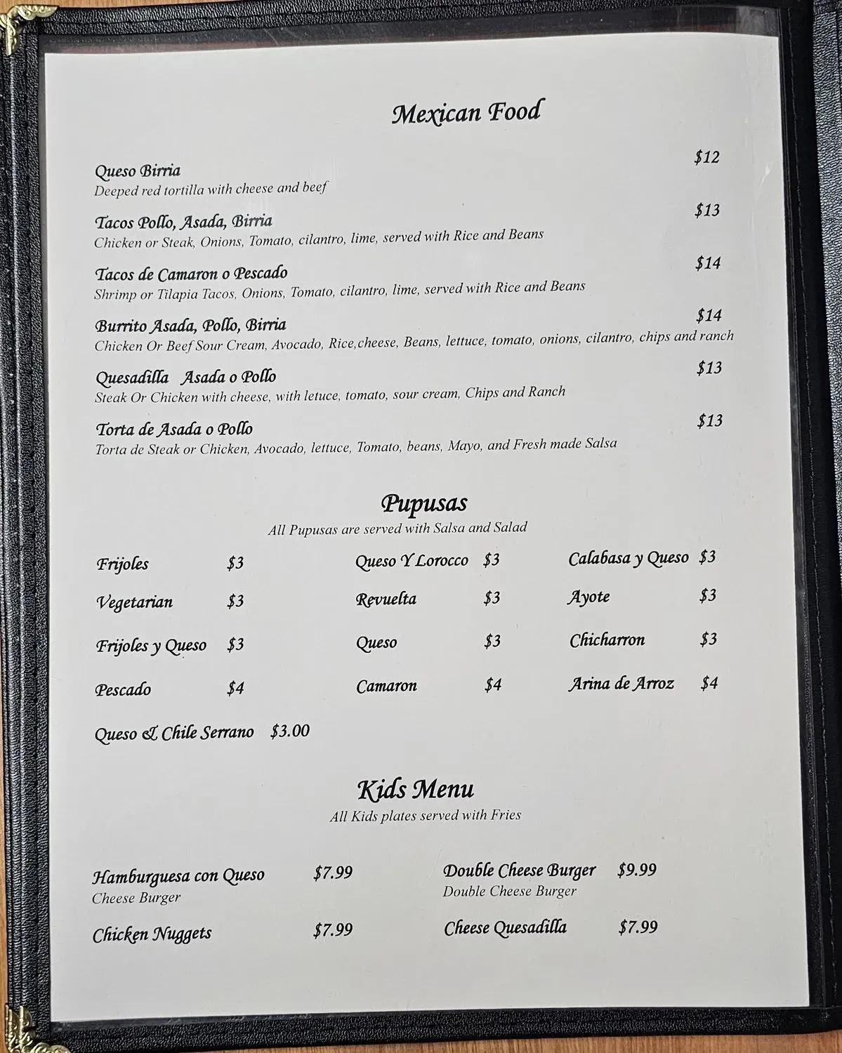 Menu 5