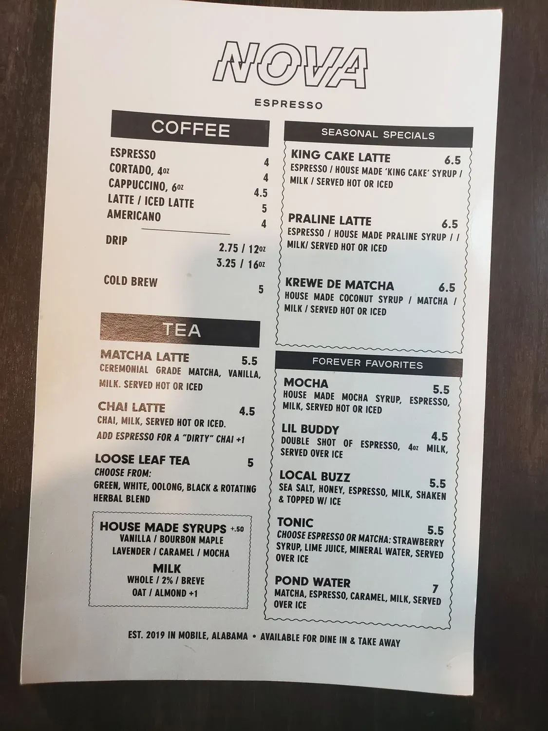 Menu 5