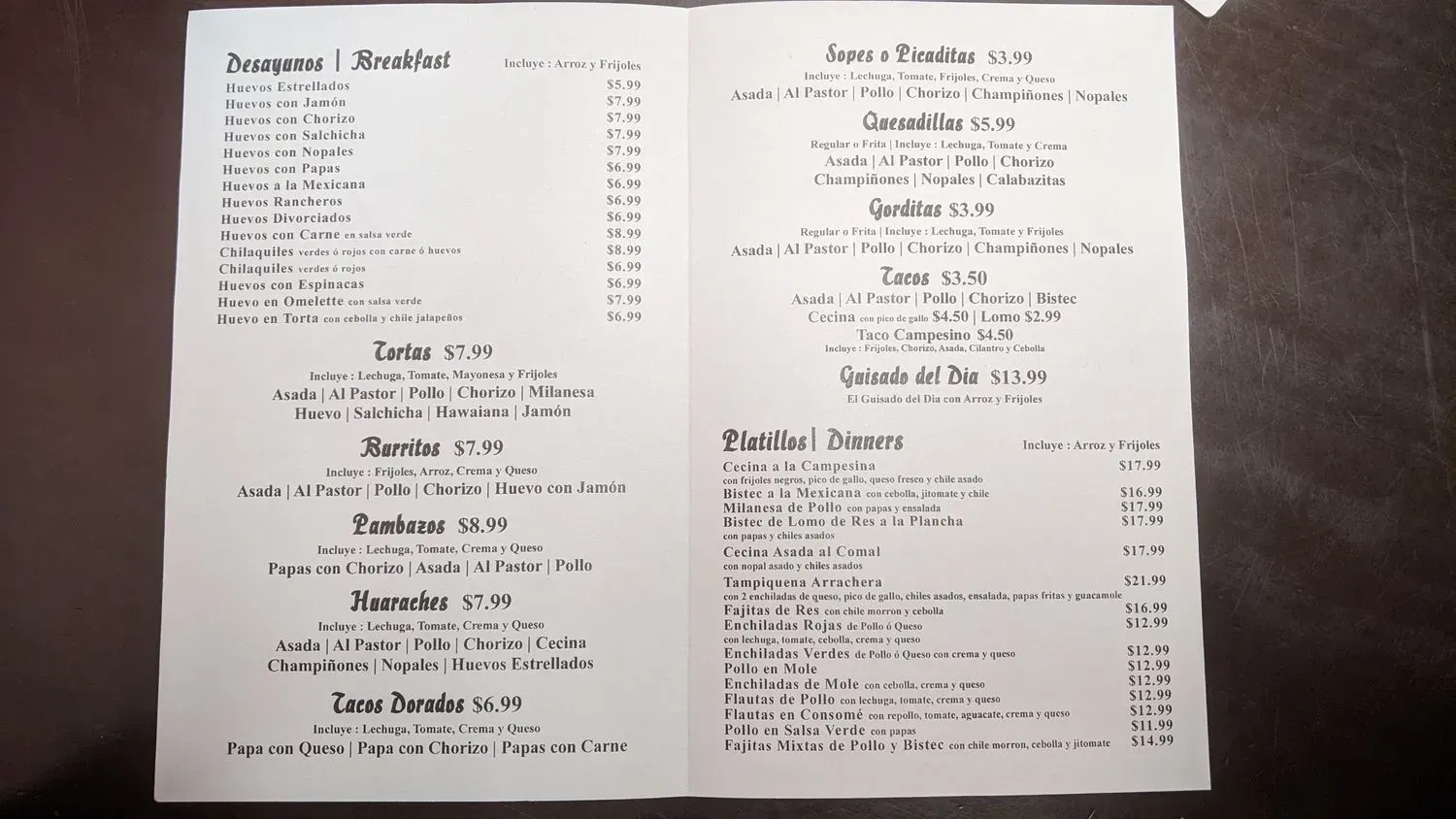 Menu 1