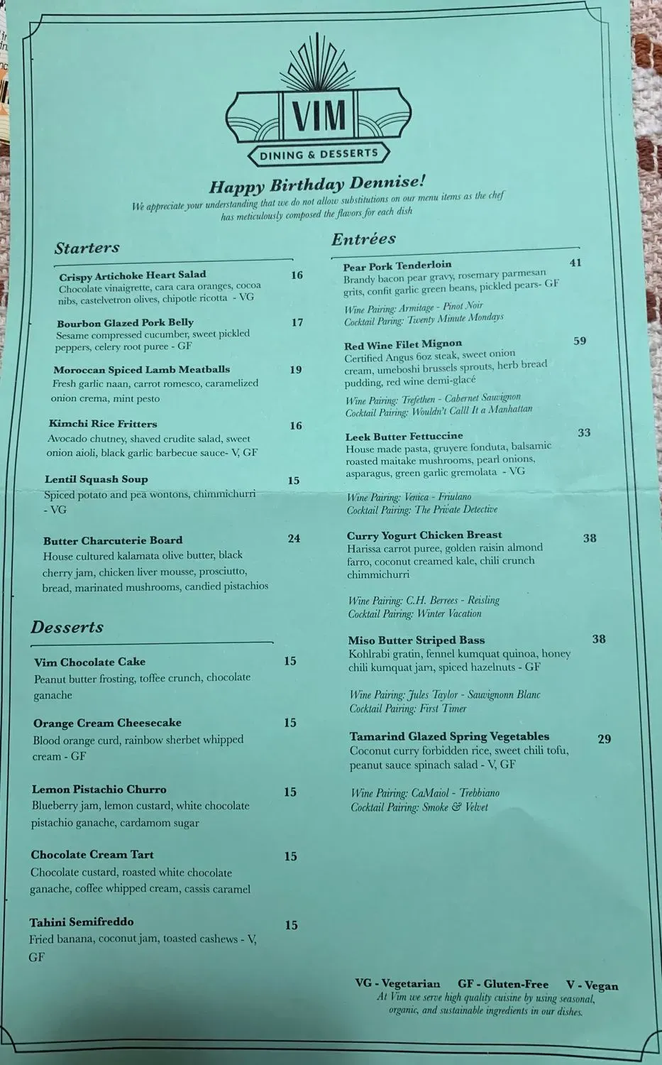 Menu 1