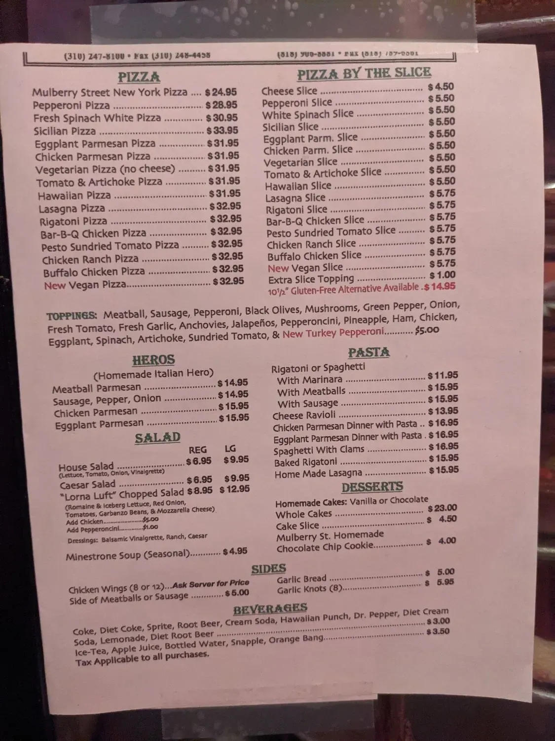 Menu 1