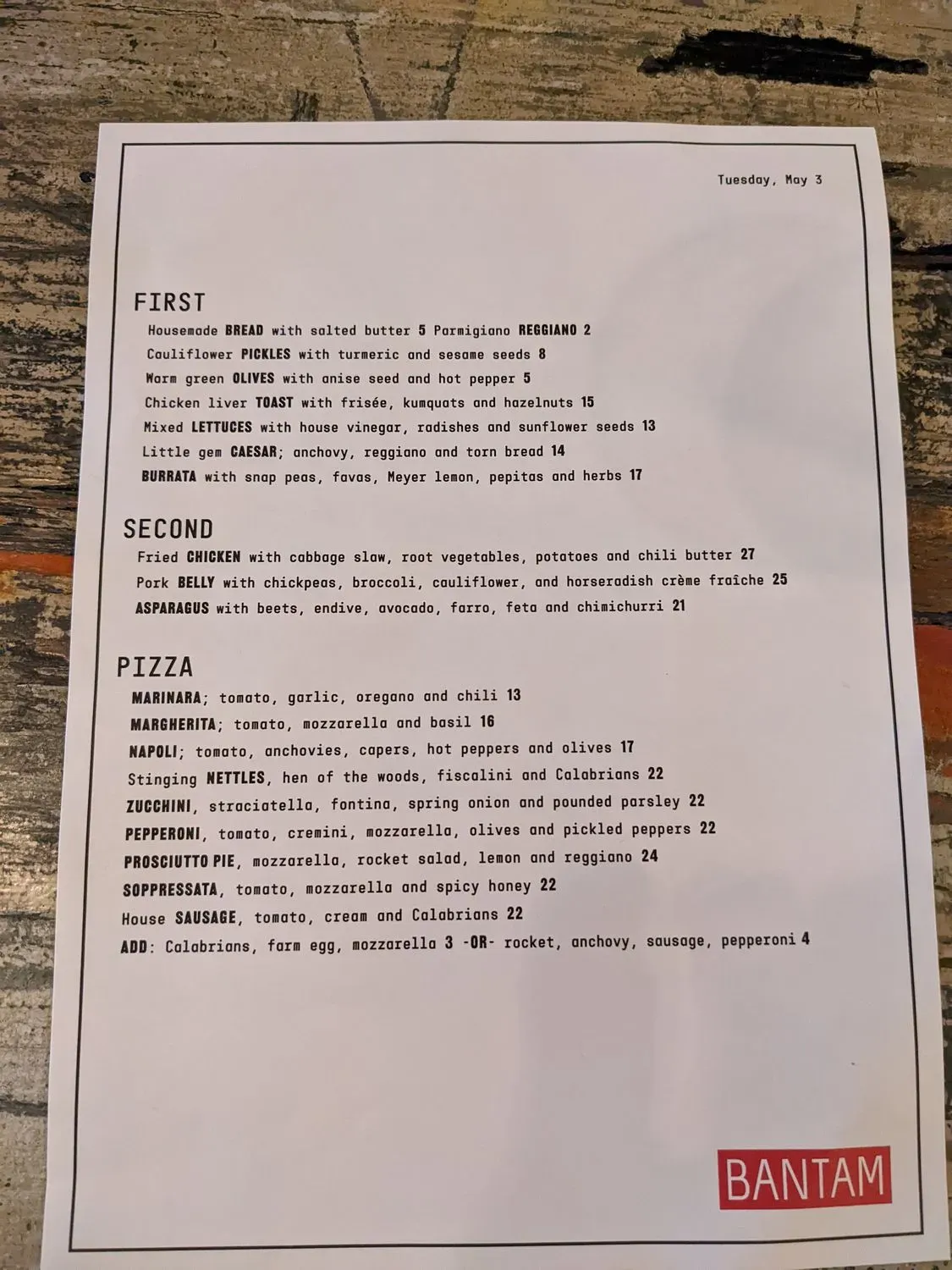 Menu 1