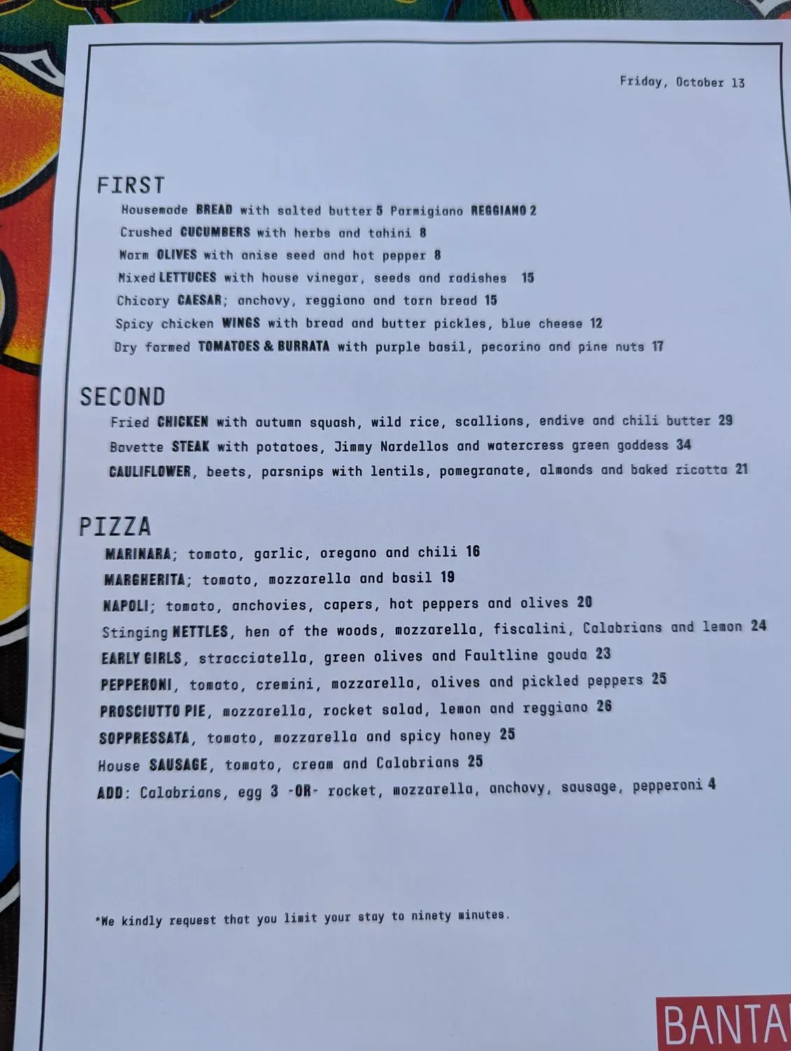 Menu 2