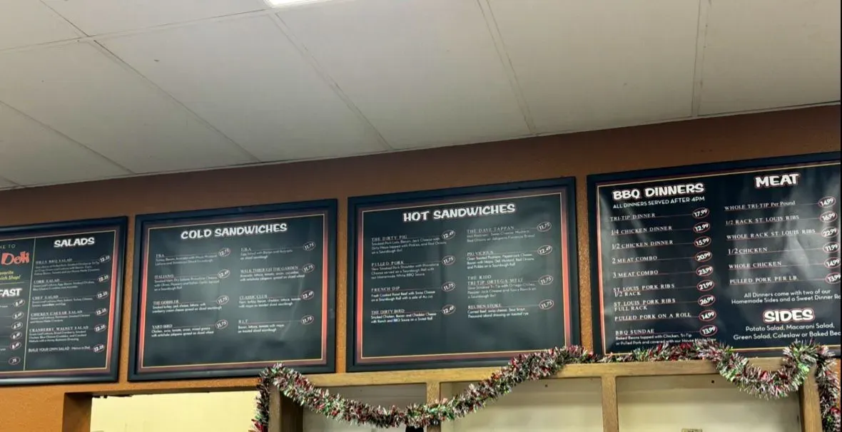 Dill's Deli Menu - Updated November 2025