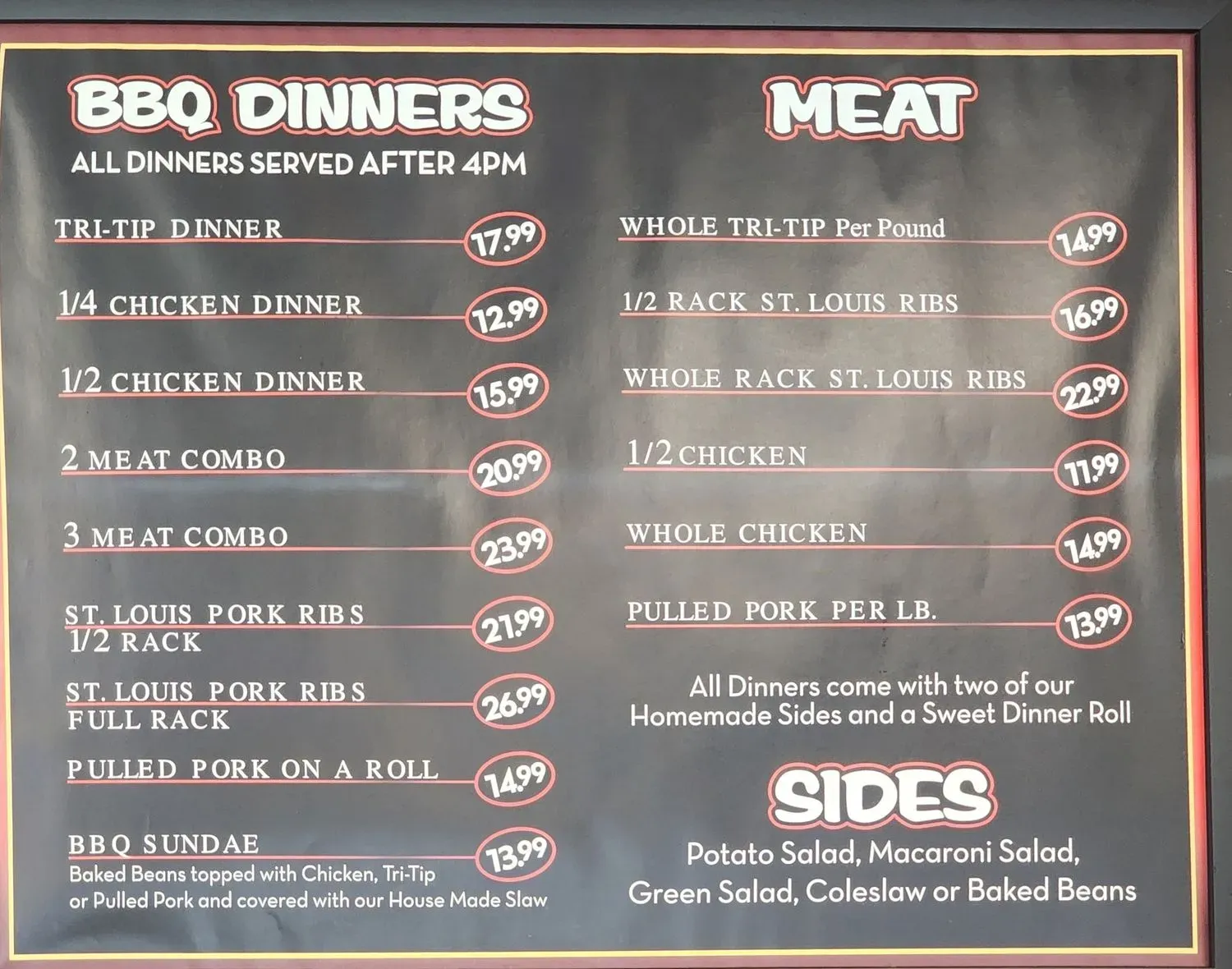Dill's Deli Menu - Updated November 2025