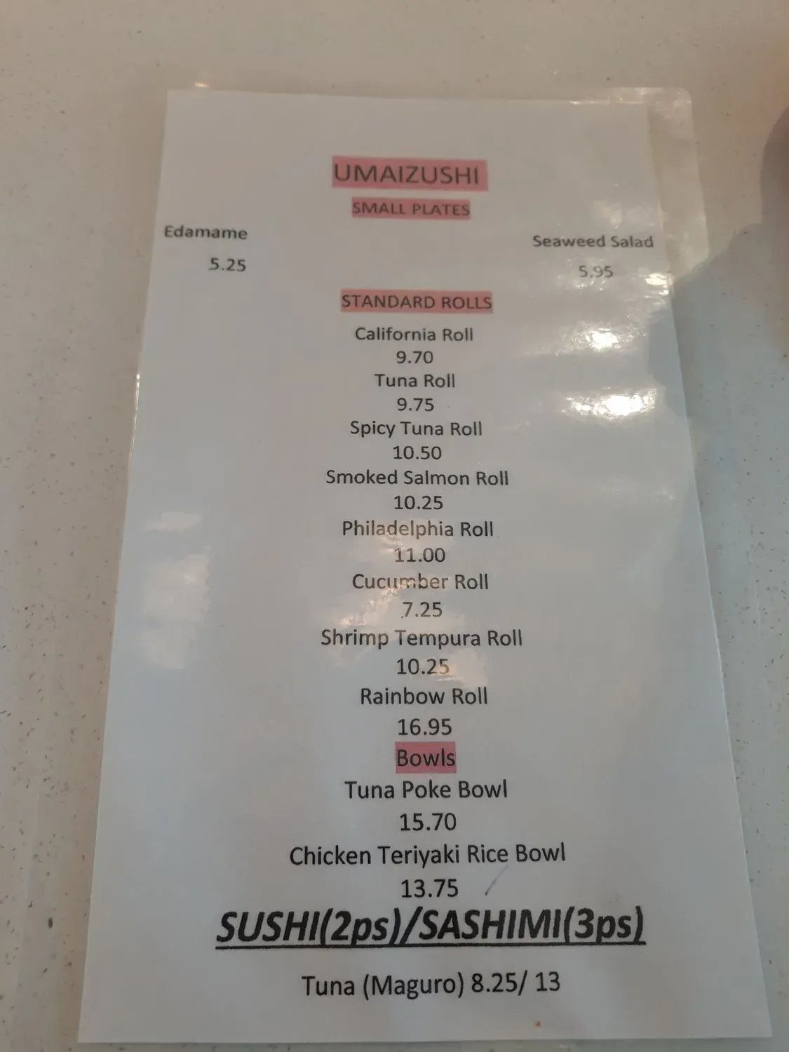 Menu 5