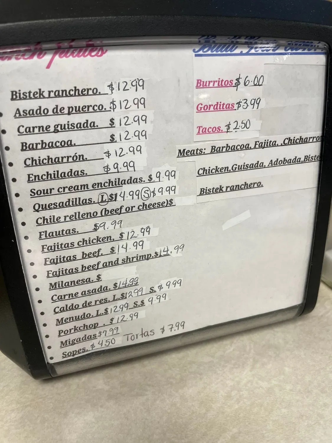 Menu 1