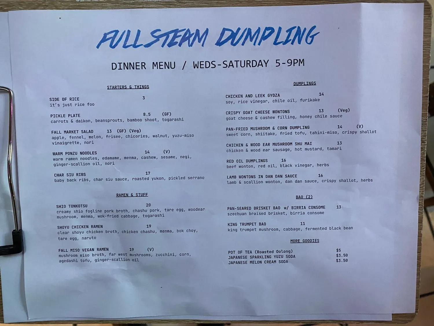 Menu 2