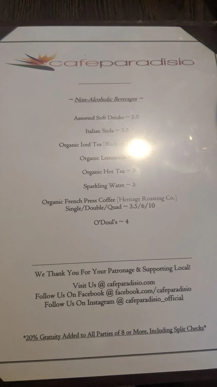 Menu 1