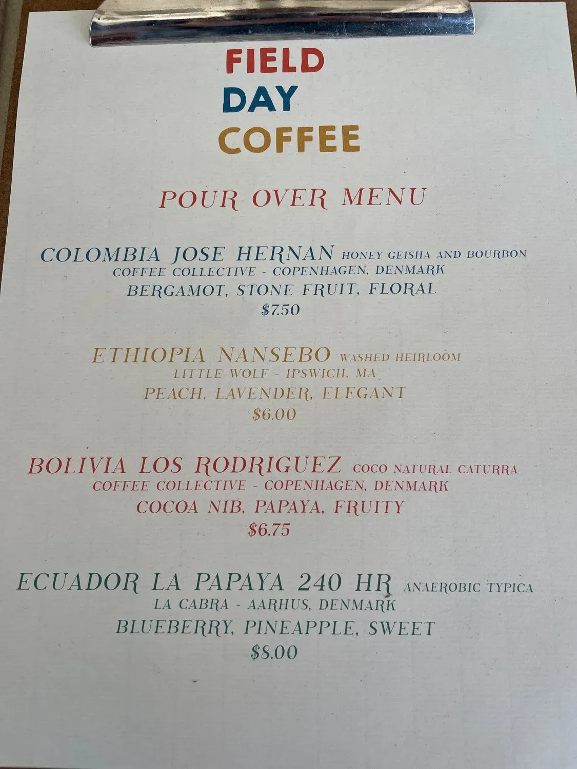 Menu 1