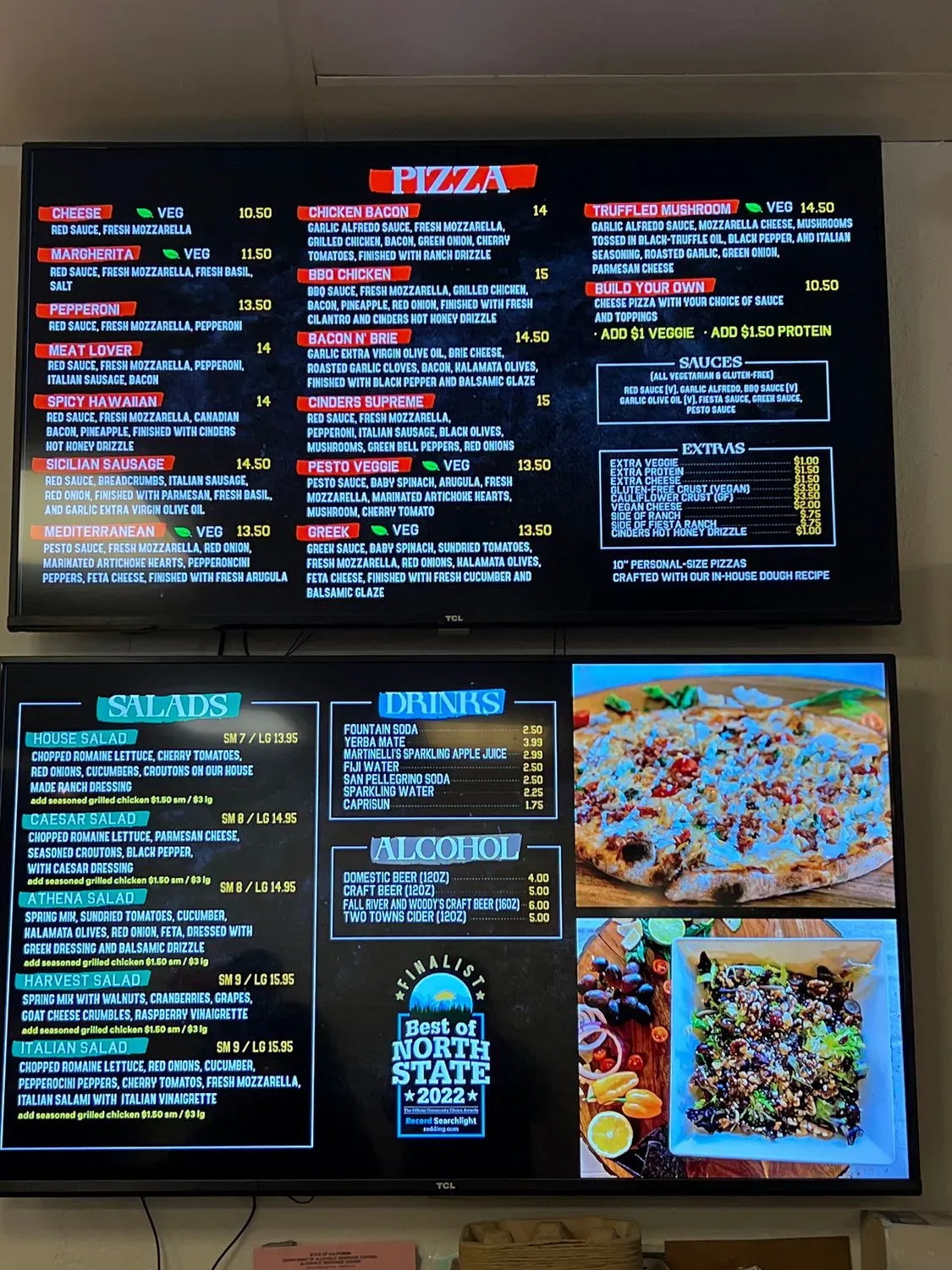 Cinders Wood Fired Pizza Menu - Updated November 2025