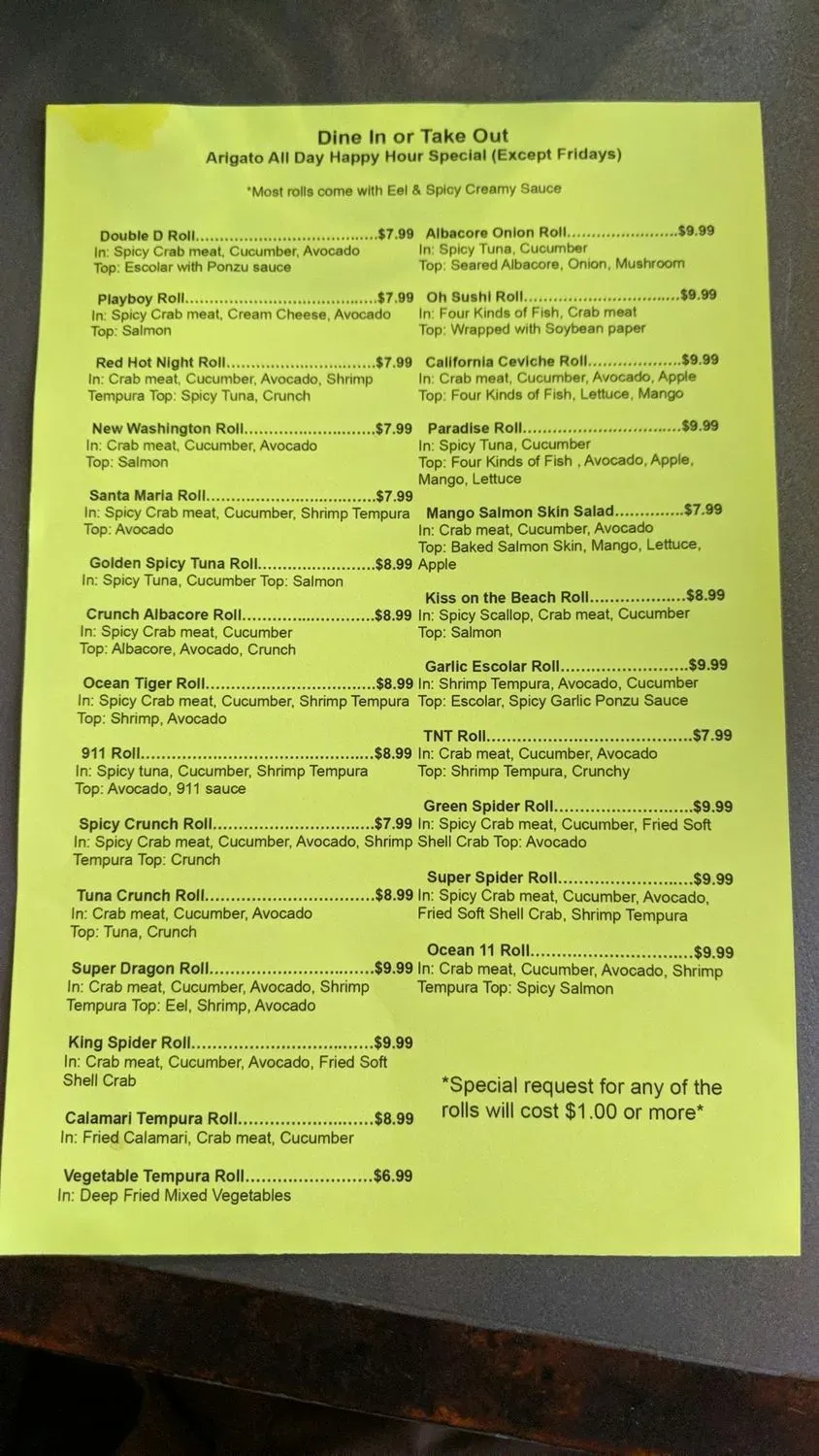 Menu 1