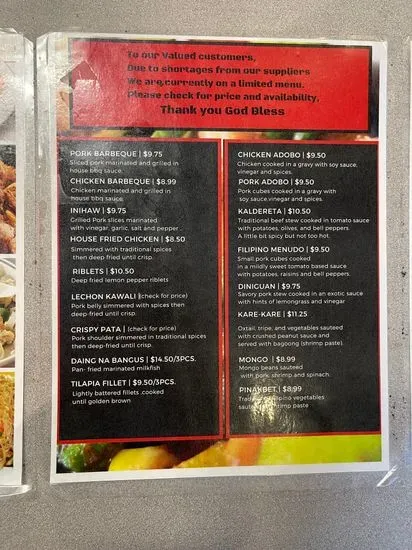 Menu 1