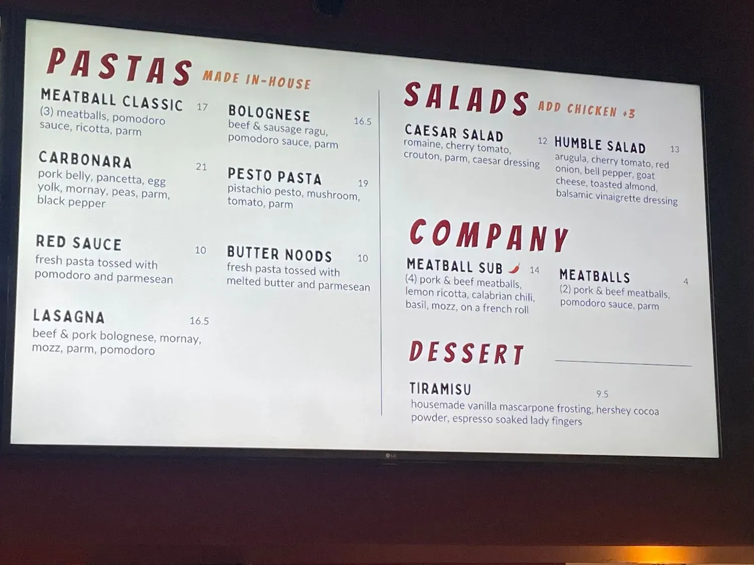 Menu 1