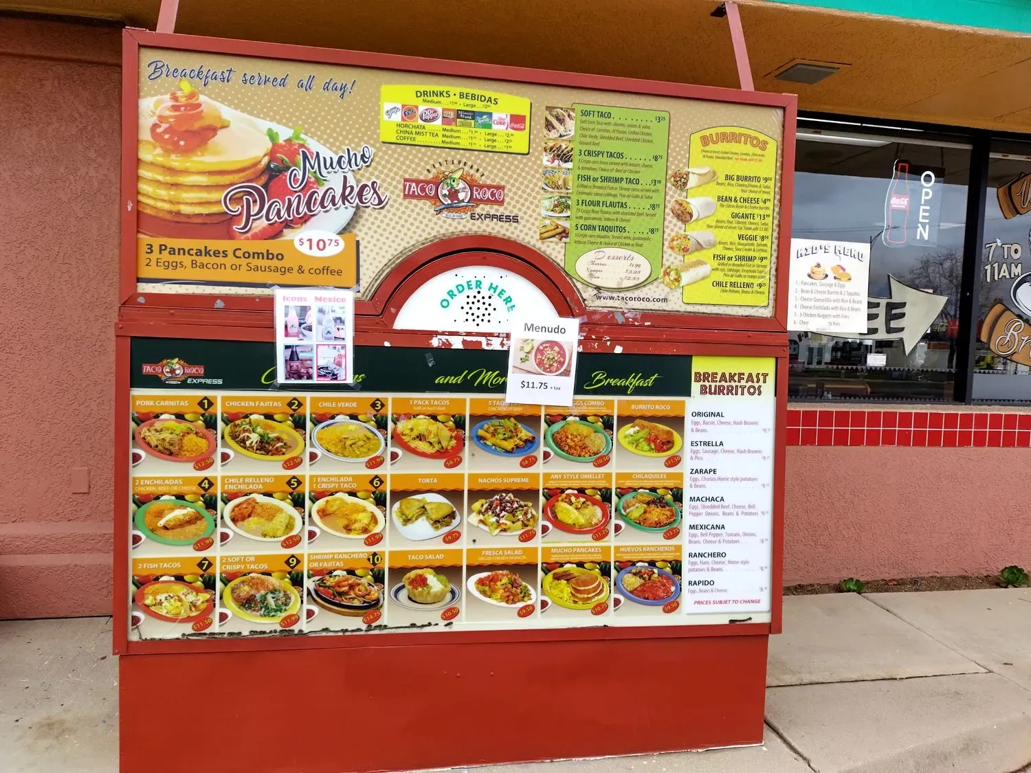 Taco Roco Express Menu - Updated November 2025