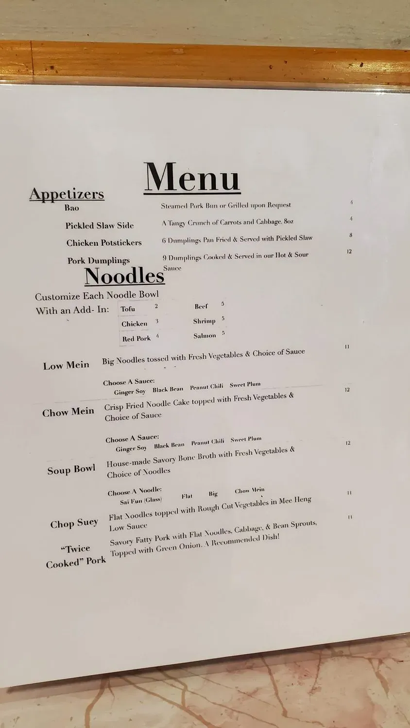 Menu 1