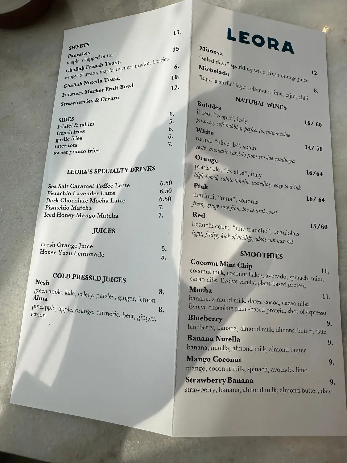 Menu 1