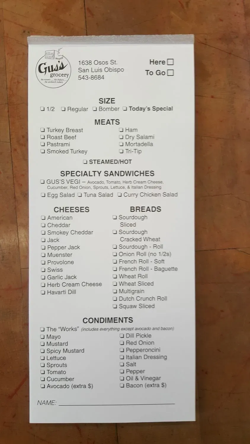 Menu 3