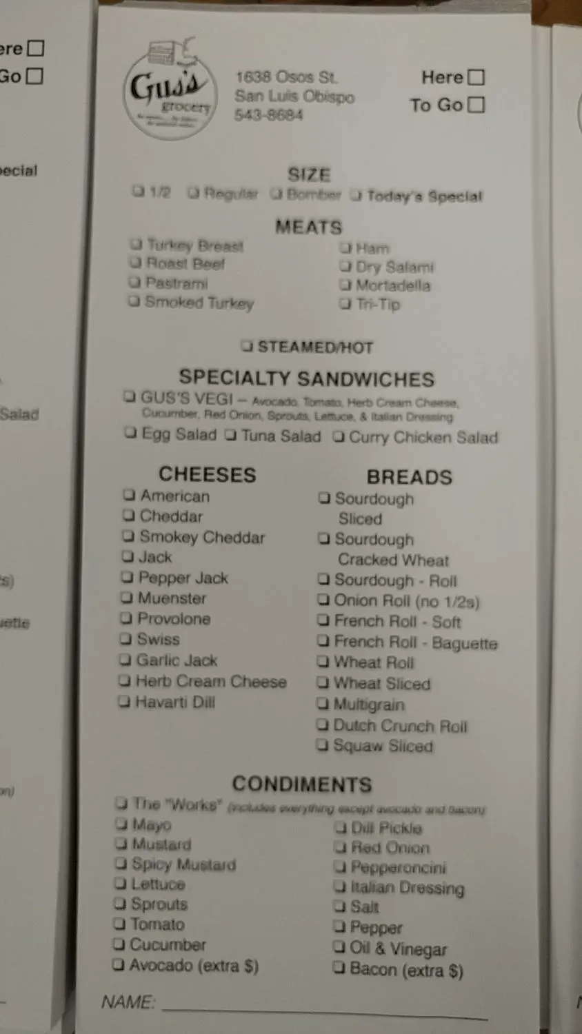 Menu 4