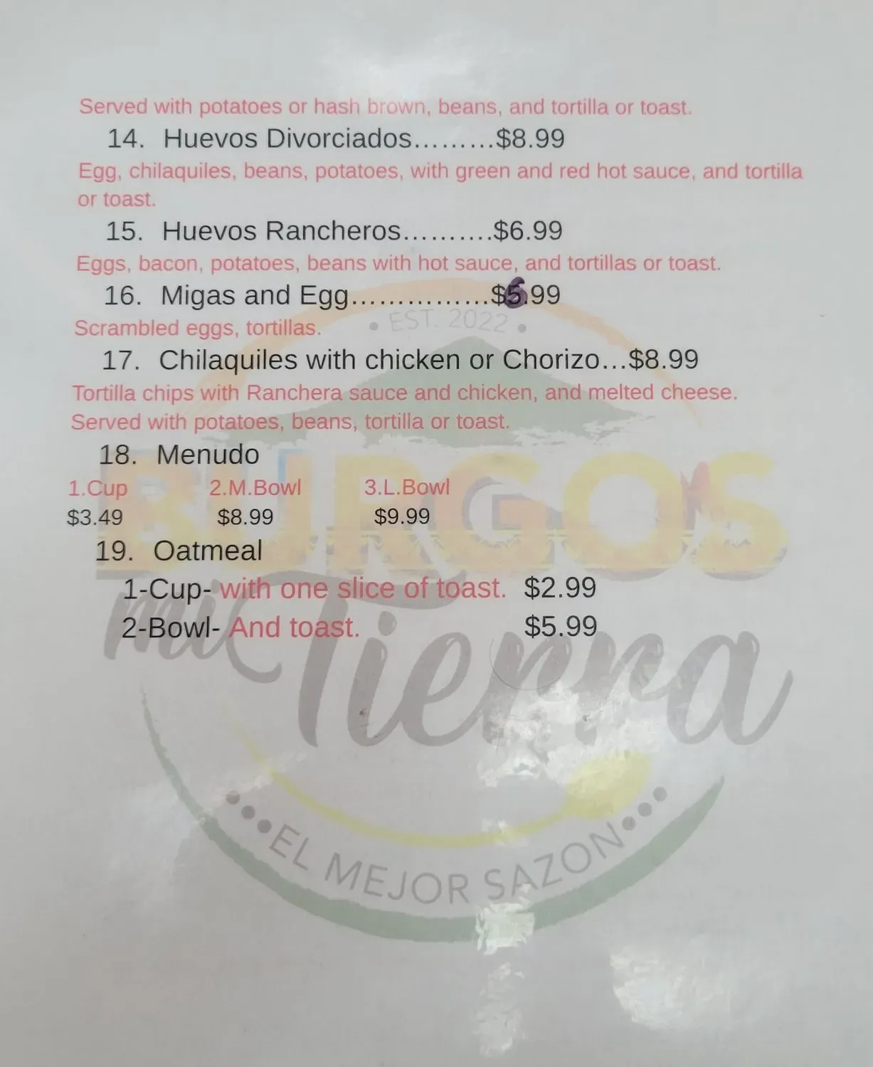 Menu 2