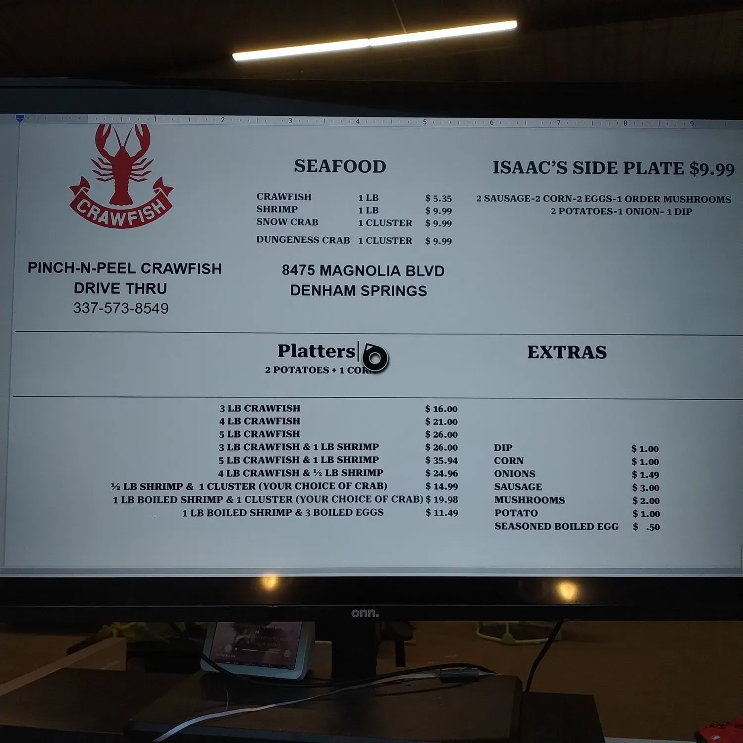 Menu 1