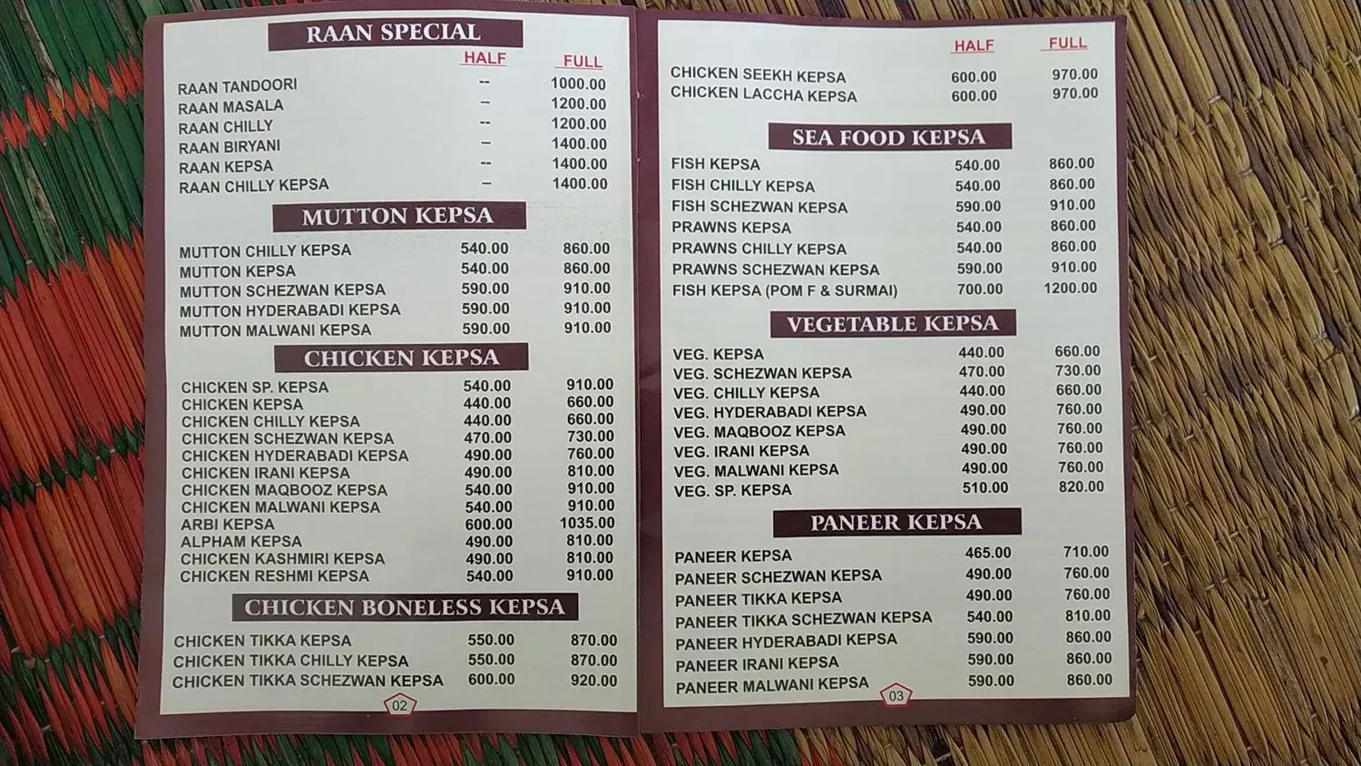 Menu 3