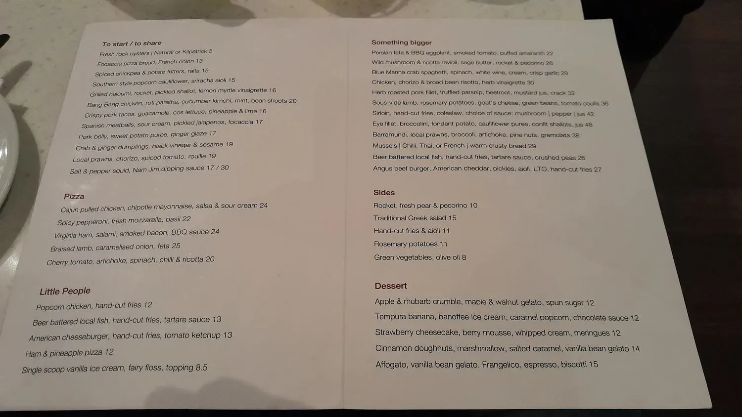 Menu 1