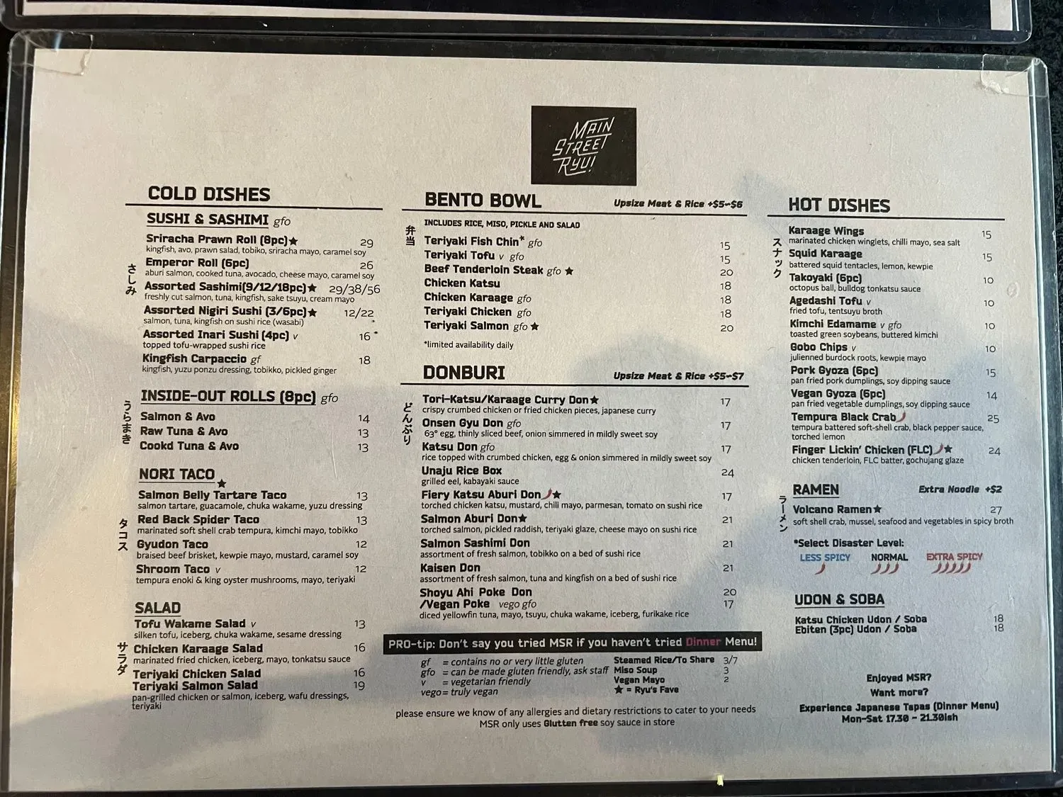 Menu 1