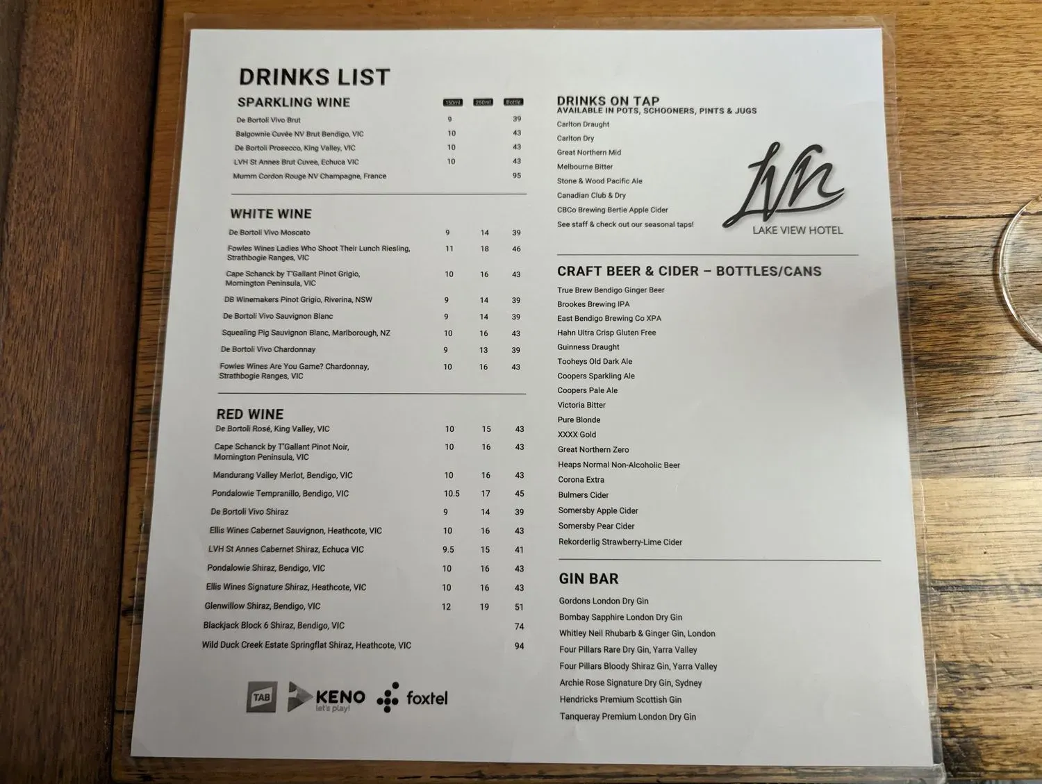 Menu 1