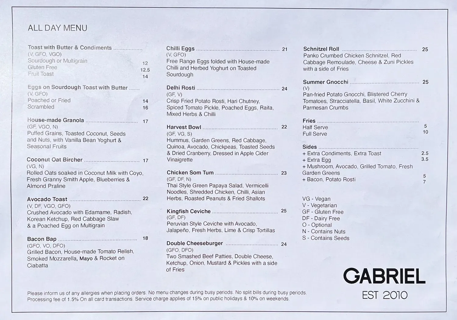 Menu 1